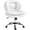 White, variant on HOMCOM Criss Cross Office Chair with Wheels, Armless Wide Desk Chair, White