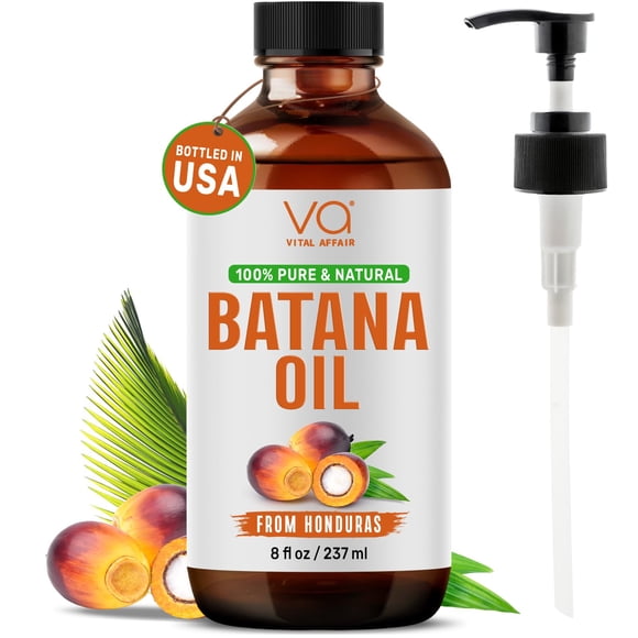 VITAL AFFAIR Batana Oil For Hair Growth-100% Raw Batana Oil From Honduras-Glass Bottle-Skin & Hair Growth Oil Rich In Essential Nutrients-Batana Hair