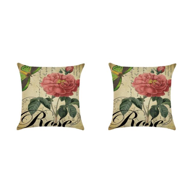 mmirethe Wide Application Cushion Covers For Coordinated Home Easy To Change Pillowcase kztym001-4 2Set