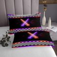 thumbnail image 3 of Erosebridal Teens Sports Bedspread Sets Queen Size, Lightsaber Bed Quilt, Racing Checkered Decor 3pcs, 3 of 5