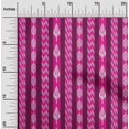 thumbnail image 1 of oneOone Tissu Polyester Lycra Rayé Imprimé Ikat au Mètre 56 Pouces de Large, 1 of 4