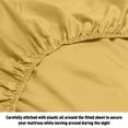 thumbnail image 2 of HLONK Fresh Linen 1200 Thread Count California King Size Deep Pocket Solid Cotton Sheet Set (California King, 2 of 3
