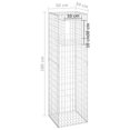 thumbnail image 4 of vidaXL Gabion Basket Posts 2 pcs 50x50x180 cm Iron, 4 of 4