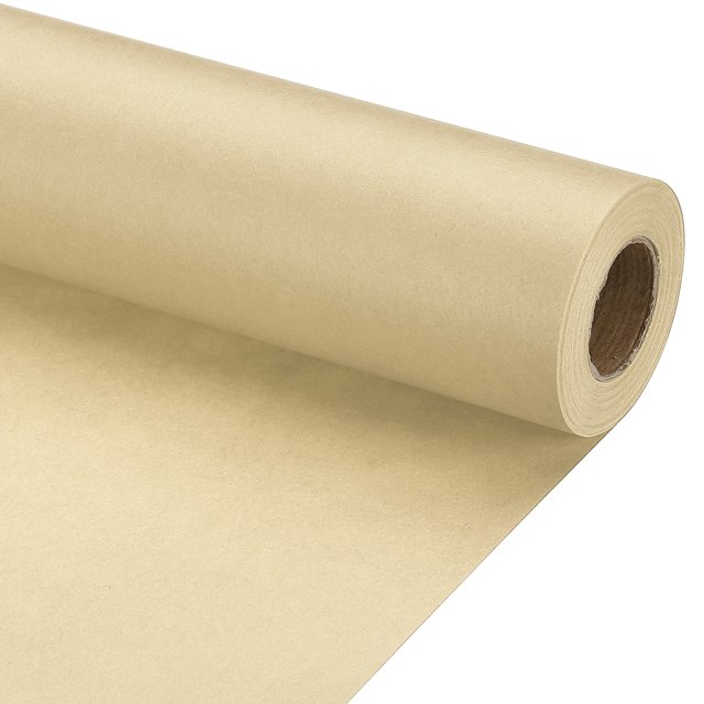 Uxcell 1 pack Wrapping Paper, Craft Paper Packing Paper 12" x 500"(42') Brown