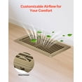 thumbnail image 4 of VEVOR Floor Registers 4 x 10 Inch 6-Pack Iron Floor Vents for HVAC Vent Grilles Brown, 4 of 9