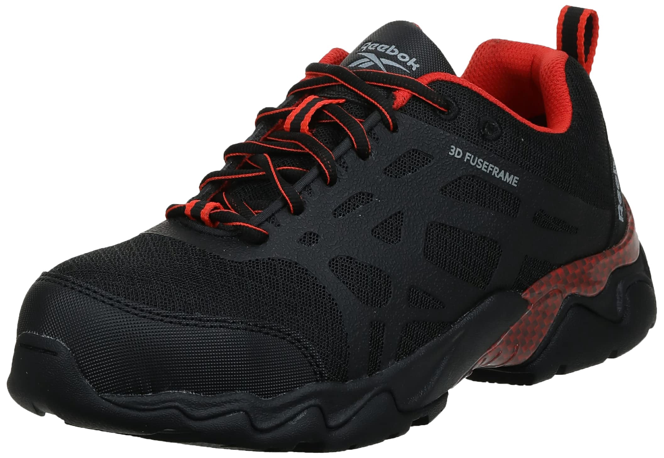 Reebok Work Men's Beamer RB1061 Work Shoe, Black/Red, 13 M US