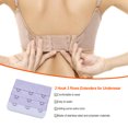 thumbnail image 3 of fastboy Extension Strap Bra Extender Buckle 3 Hook Women Accessories Practical Elastic Multicolor Clips Tight 3 Rows Underwear light purple, 3 of 6