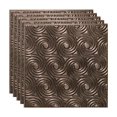 thumbnail image 1 of Fasade Cyclone Vinyl 2ft x 2ft Glue Up Ceiling Panel Smoked Pewter 5 Pack, 1 of 5
