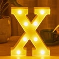 thumbnail image 1 of TopLLC Christmas Decor LED Letter Lights Sign Light Up For Home Party Wedding Decoration Light Up Letters Alphabet Letter Sign Battery Powered For Christmas Birthday Party Decoration warning light, 1 of 5