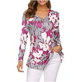 thumbnail image 2 of TIMIFIS Mode Automnale pour Femmes Tunique à Manches Longues d'Automne pour Femmes pour Porter avec des Leggings Blouse Décontractée à Col en V T-Shirt Blouse pour Femmes, 2 of 7