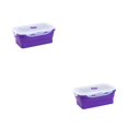 thumbnail image 3 of ZheElen Silicone Lunch Box Food Grade Silicone For Safe And Healthy Meals On Go purple 800ml 2Set, 3 of 6