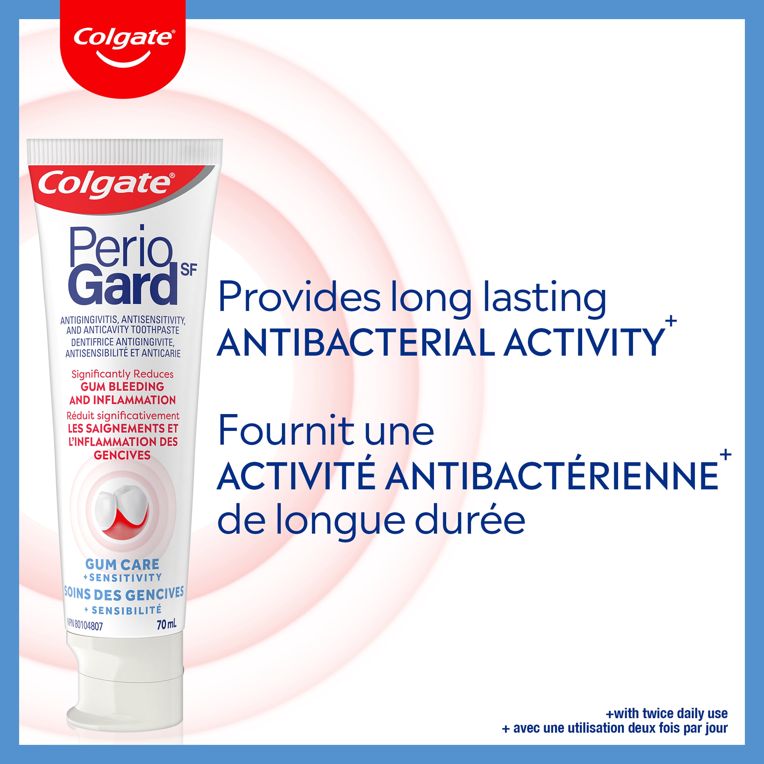 Colgate PerioGard SF Gum Care Dentifrice Sensible, 70 ml