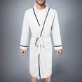 thumbnail image 2 of Kcodviy Mens Spring and Summer Flannel Mens Pajamas Cotton Bathrobe Men Mens Pajamas Set Bathrobe Spring and Autumn Pants for Big and Tall Men Bathrobe Mens Pajamas Home Wear, 2 of 5