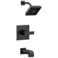 thumbnail image 1 of Delta Faucet Ara 14 Series Single-Function Tub and Shower Trim Kit with Single-Spray H2Okinetic Shower Head, Matte Black T14467-BL (Valve Not Included), 1 of 4