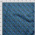 thumbnail image 4 of oneOone Polyester Spandex Blue Fabric Tropical Leaf Dress Material Fabric Print Fabric By The Yard 56 Inch Wide, 4 of 5