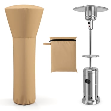 Costway Housse de Chauffage au Propane pour Patio, Imperméable, avec Fermeture Éclair et Sac, Beige