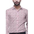 thumbnail image 3 of BESTMAN Printed Formal Shirts For Men Spread Collar Cotton Shirt, 3 of 5