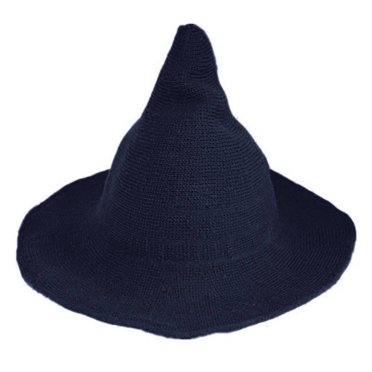 MesaSe Women Witch Hat Foldable Sharp Pointed Wool Felt Cap Warm Autumn Winter Cap