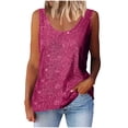 thumbnail image 1 of Plebaso Débardeurs à Paillettes à Col Ras du Cou pour Femmes, Hauts Sans Manches Scintillants, Débardeurs de Mode pour Fêtes, Tenue de Boîte de Nuit, 1 of 6