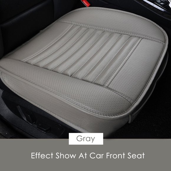 Housse de Siège avant de Voiture en PU Antidérapante, Coussin de Siège de Voiture pour Quatre Saisons, Gris