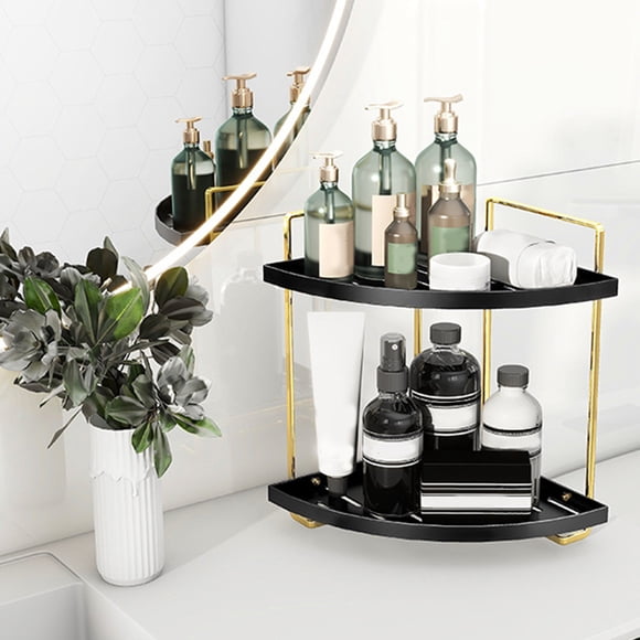 Dvkptbk Shelf for Storage Corner Bathroom Organizer Countertop Tier Corner Shelf Bathroom Vanity Organizer Perfume Organizer Corner Bathroom Storage Counter Shelf Organization and Storage