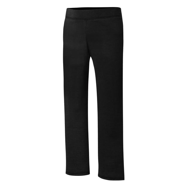 Hanes Pantalons de Survêtement Ouverts ComfortSoft EcoSmart pour Filles, TP, Noir