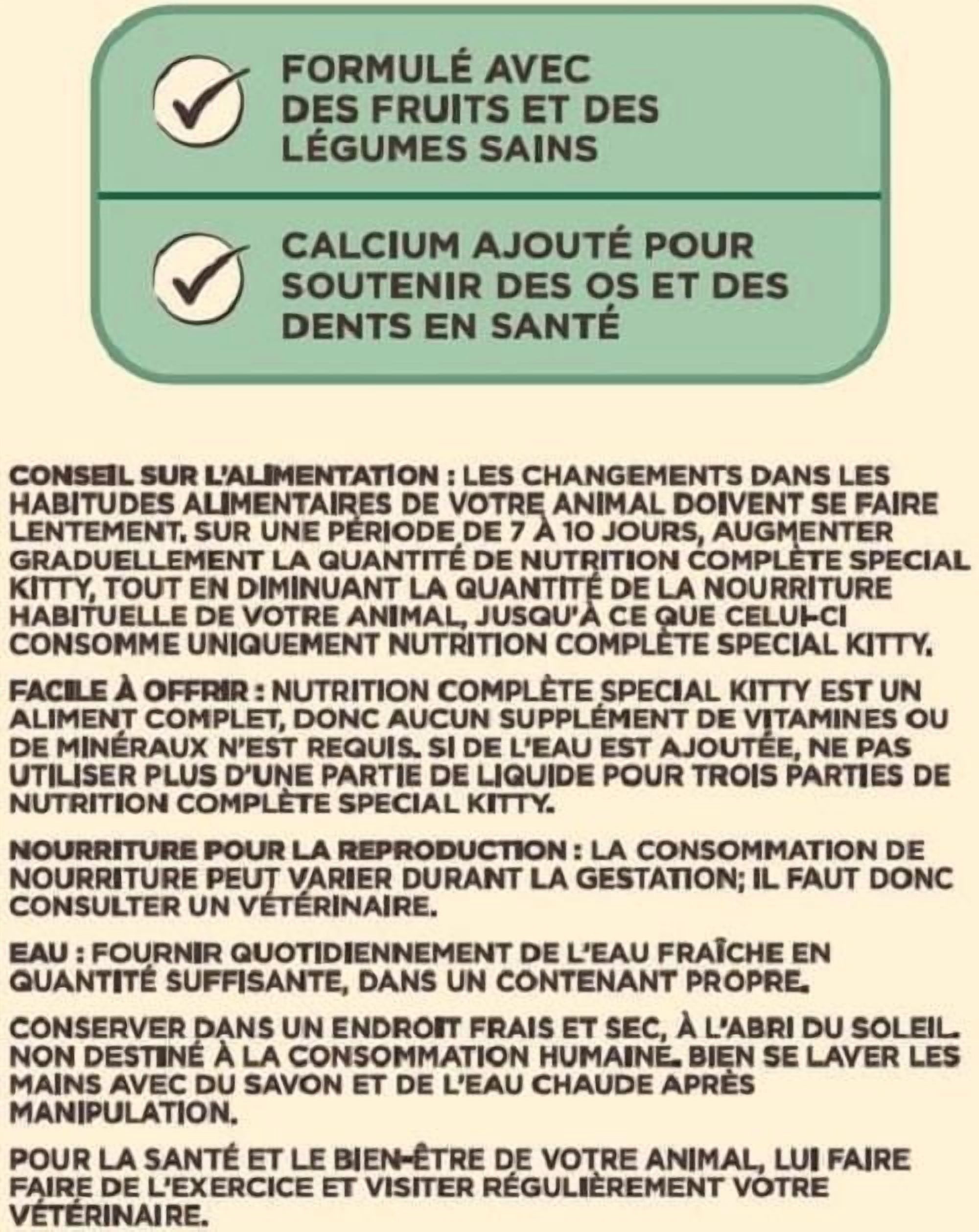 Special Kitty Nutrition Complète Nourriture Sèche pour Chats 3.2kg
