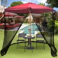 thumbnail image 4 of TOUMENY Outdoor Patio Straight Rod Umbrella Net Cover, 9-13FT Parasol Sun Umbrella Mosquito Net Screen, Breathable 200% Polyester Mesh with TPU Water Pipe Bottom, Weather Resistant Insect Protection, 4 of 7