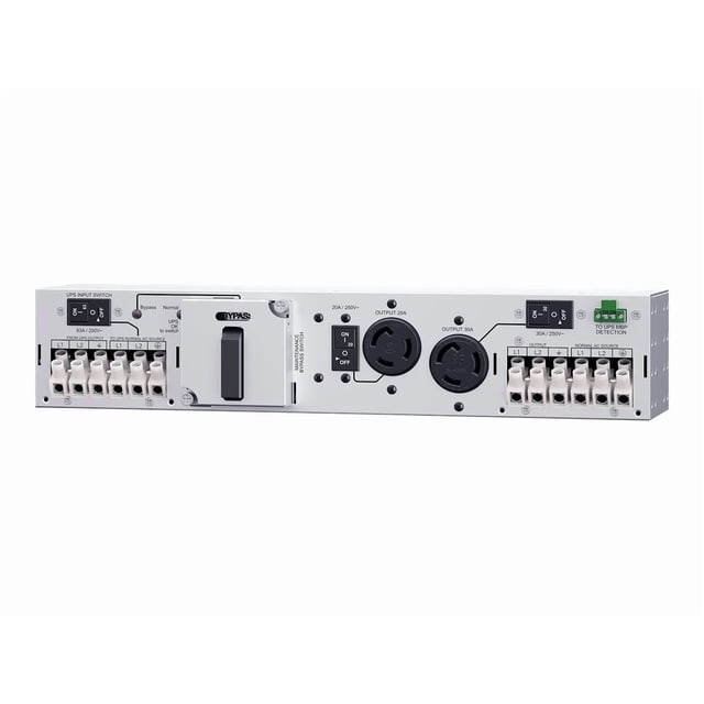 CyberPower Maintenance Bypass PDU MBP63A2 - Power distribution unit (rack-mountable / external) - AC 200-240 V - input: terminal block - output connectors: 3 (NEMA L6-30, NEMA L6-20, terminal block) - 2U - 3.3 ft cord