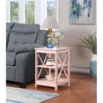 thumbnail image 1 of Convenience Concepts Oxford Table d'Appoint avec Étagères, Fini Bois Rose Pâle, 1 of 6