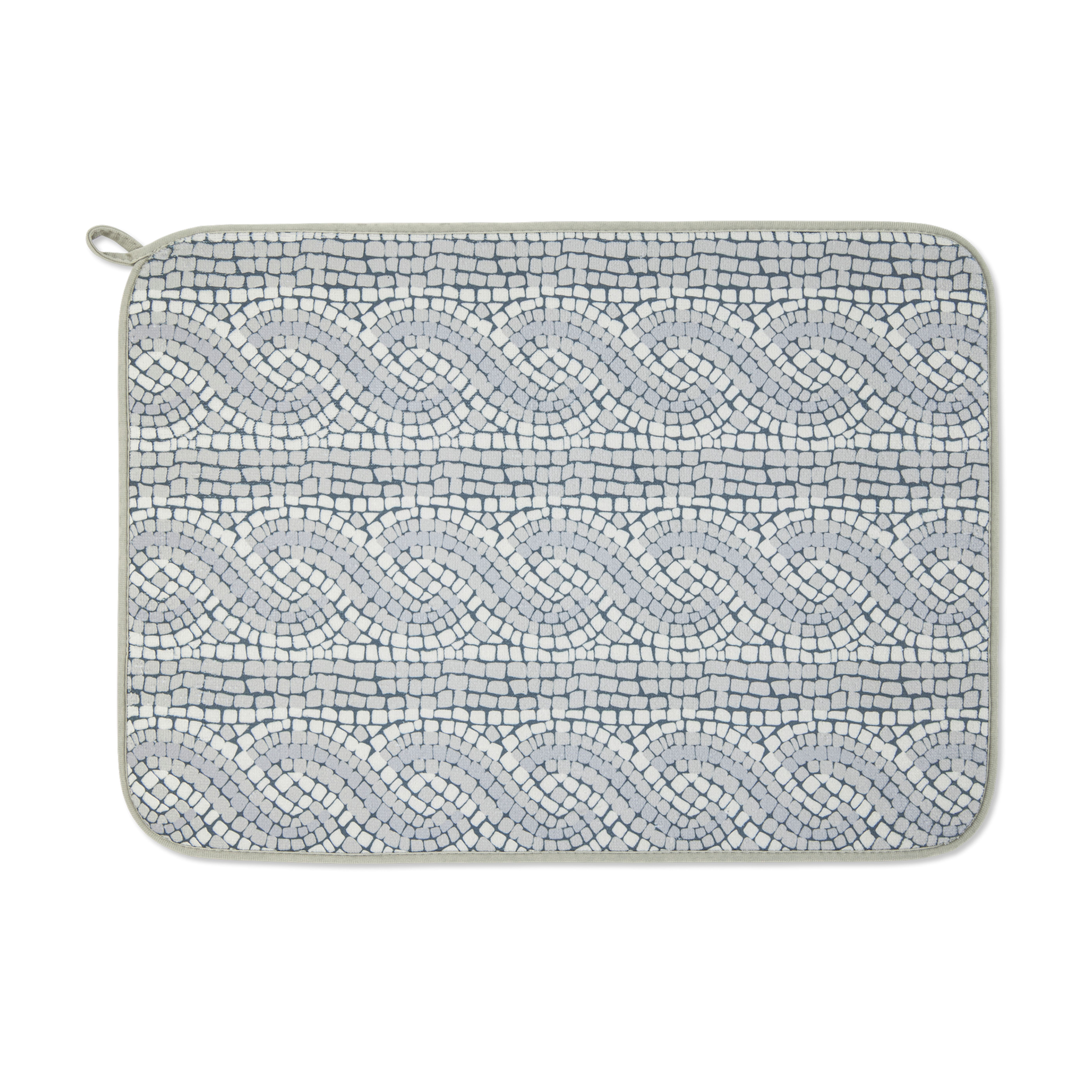 Tapis d'égouttage Thyme & Table – Imprimé mosaïque gris