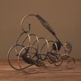 thumbnail image 3 of Wine Bottle Holder European Style Leaf Flower Iron Wine Rack Table Wine Stand, 3 of 8