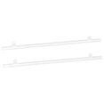 thumbnail image 1 of Unique Bargains PVC Poster Hanger Rail Poster Strip Bar 45cm/18inch Clear with Clips for Poster, Map, 2 Set, 1 of 5