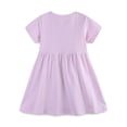 thumbnail image 4 of Penkiiy Vêtements pour Tout-Petites Fille Décontracté Imprimé Dessin Animé Robe à Manches Courtes Robe d'Été pour Filles 2-7 Ans Violet, 4 of 7