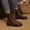 Brown, variant on Amzcrzy Ankle Boots for Women Women's Middle Heel Boot Ankle Boot Comfortable Casual Shoes Womens Booties Women's Boots Booties for Women Boots for Women Womens Boots Womens Fashion