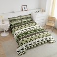 thumbnail image 3 of Highland Cow Bedding Set Full,Boho Vintage Tribal Cattle Buff Down Comforter,Farmhouse Animal Duvet Insert,Geometric Pine Tree Botanical Comforter Set with 2 Pillowcases All Season, 3 of 6