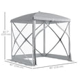 thumbnail image 3 of Outsunny Pavillon Moustiquaire Escamotable pour Camping, Installation Instantanée, Gris Pâle, 3 of 10