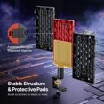 thumbnail image 5 of Modular Headphone and Controller Holder for Game, Clamp-on Pegboard, Rotatable Controller Stand with Cable Hooks, Gaming Accessory for Xbox PS5 PS4 Nintendo Switch, 3Pcs Pegboard, Red, 5 of 5