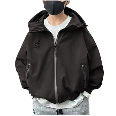 Zwiiyzr 6-14Y Boys Rain Jacket Waterproof Hooded Dinosaur Raincoat Lightweight Windbreakers for Kids Outerwear Green