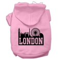 thumbnail image 1 of London Skyline Screen Print Pet Hoodies Light Pink Size Med (12), 1 of 1