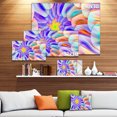 thumbnail image 3 of Multi Colored Stain Glass with Spirals - Floral Canvas Art Print, 3 of 4