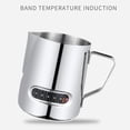 thumbnail image 2 of 12/20oz Milk Frothing Pitcher with Temperature Display Stainless Steel Milk Frother Pitcher Jug Cup for, 2 of 8