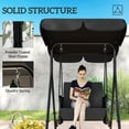 thumbnail image 4 of Outsunny Chaise Balançoire de Patio 1 Place avec Auvent Réglable et Coussins, 4 of 9