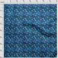 thumbnail image 4 of oneOone Viscose Chiffon Medium Blue Fabric Abstracts Craft Projects Decor Fabric Printed By The Yard 42 Inch Wide, 4 of 5