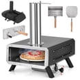 thumbnail image 1 of Costway Four à Pizza d'Extérieur Poêle à Pizza à Granules de Bois avec Pierre à Pizza Ronde Rotative de 12 Pouces, 1 of 10