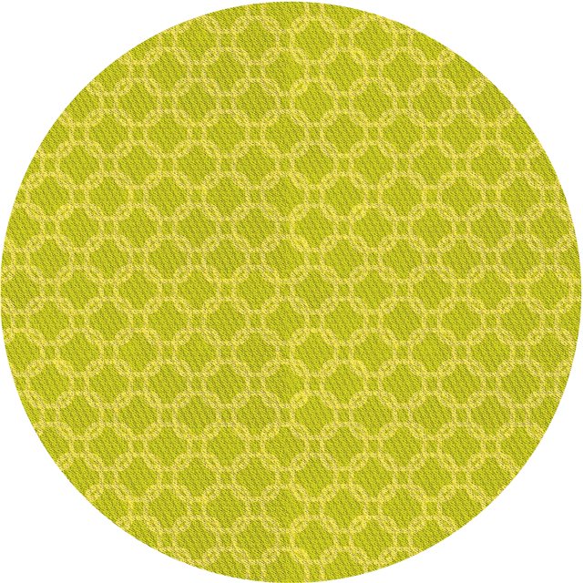 Ahgly Company Tapis Rond Lavable en Machine Intérieur Transitionnel Jaune Canari, 5 Pieds Rond