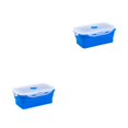 thumbnail image 4 of Thinsony Silica Gel Lightweight And Compact For On--Go Sealed Preservation Box Microwave Lunch Box Silicone Lunch Box deep blue 350ml 2Set, 4 of 6