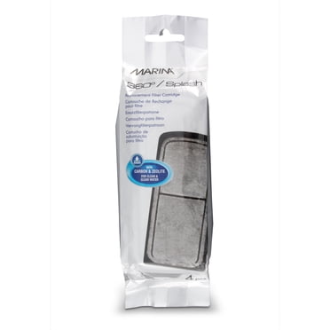 Marina 360° & Marina Splash Aquarium Carbon & Zeolite Replacement Filter Size Standard, 4‑Pack