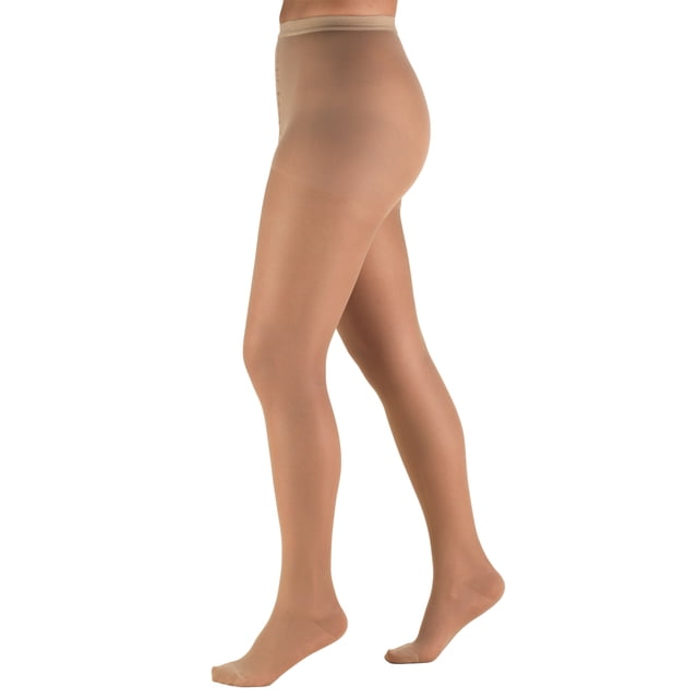 Truform Collants Transparents : 15 - 20 mmHg, Beige Pâle, Grand