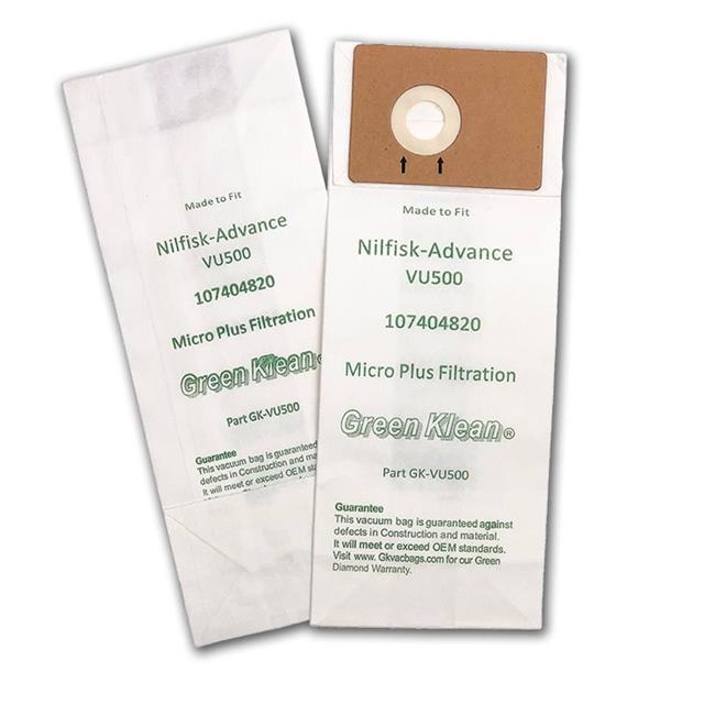 Green Klean GK-VU500 Sacs de Remplacement pour Aspirateur Vertical, 100 Unités